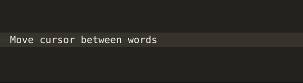 Move cursor between words